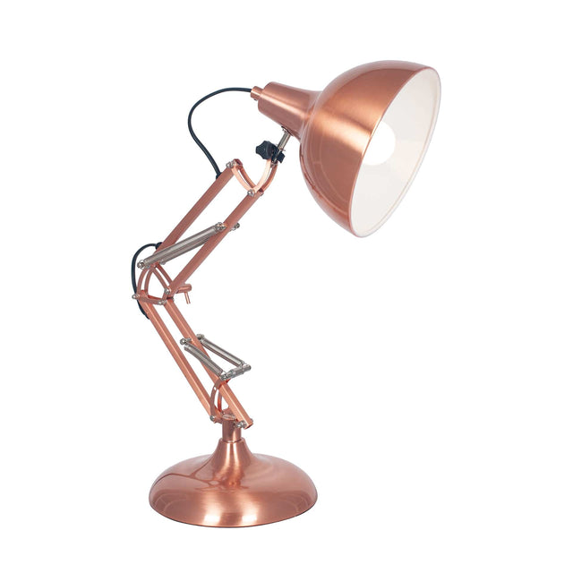 Ruma Brushed Copper Metal Task Table Lamp | Table Lamps | Rūma