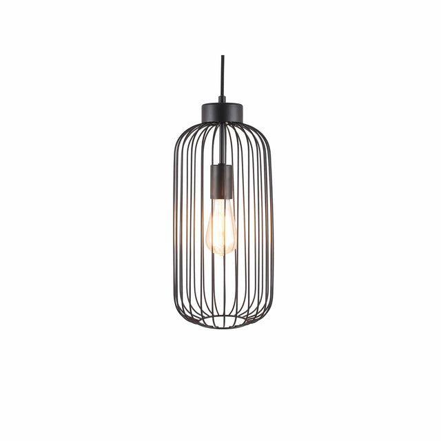 Ruma Matt Black Metal Wire Tall Pendant | Lighting | Ruma