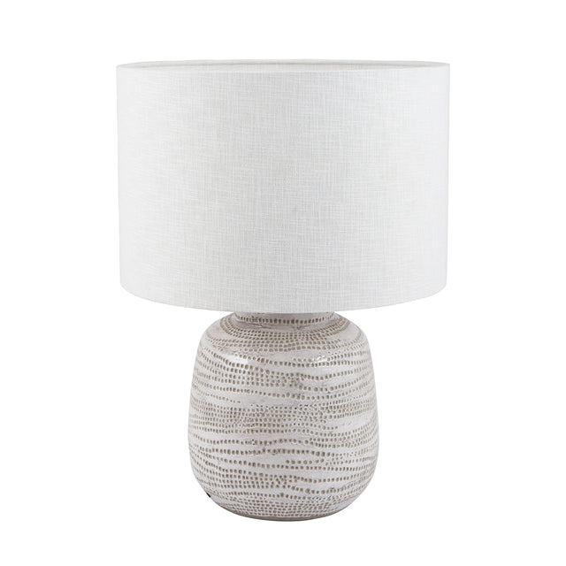 Ruma White Small Stoneware Table Lamp | Lighting | Rūma