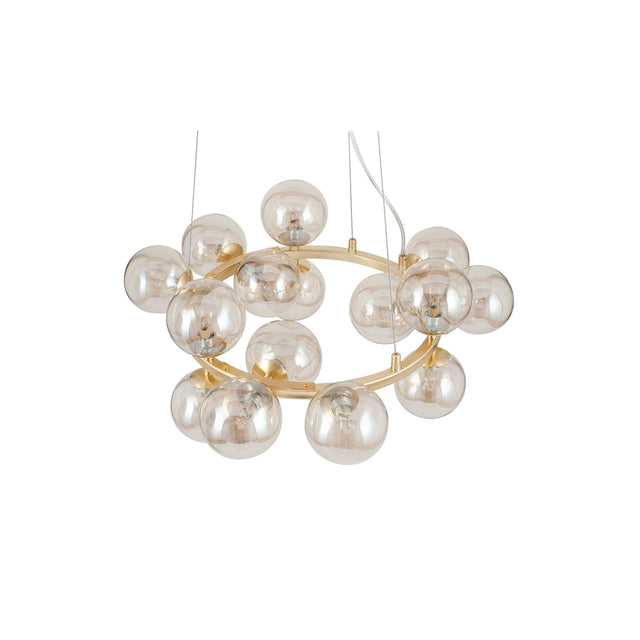 Ruma Lustre Glass Ball and Gold Metal Pendant | Lighting | Ruma