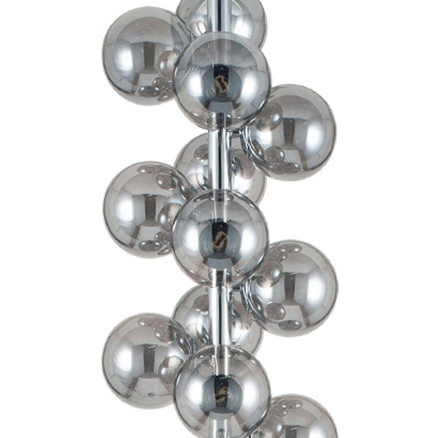 Ruma Smoke Glass Ball and Chrome Floor Lamp | Lighting | Ruma