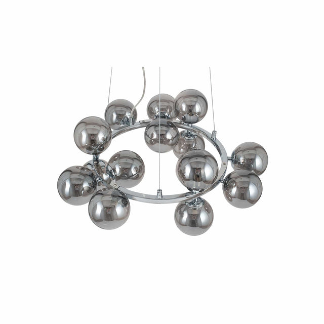 Ruma Smoke Glass Ball and Chrome Metal Pendant | Lighting | Ruma