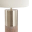 Ruma Grey Wood and Silver Table Lamp | Lighting | Rūma
