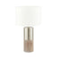 Ruma Grey Wood and Silver Table Lamp | Lighting | Rūma