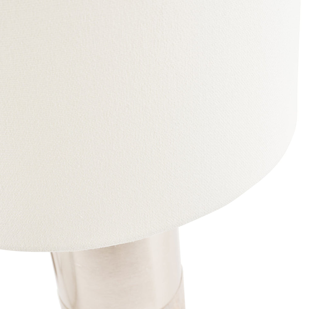 Ruma Grey Wood and Silver Table Lamp | Lighting | Rūma