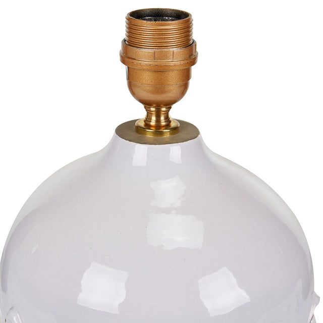 Ruma White Leaf Small Stoneware Table Lamp | Lighting | Rūma