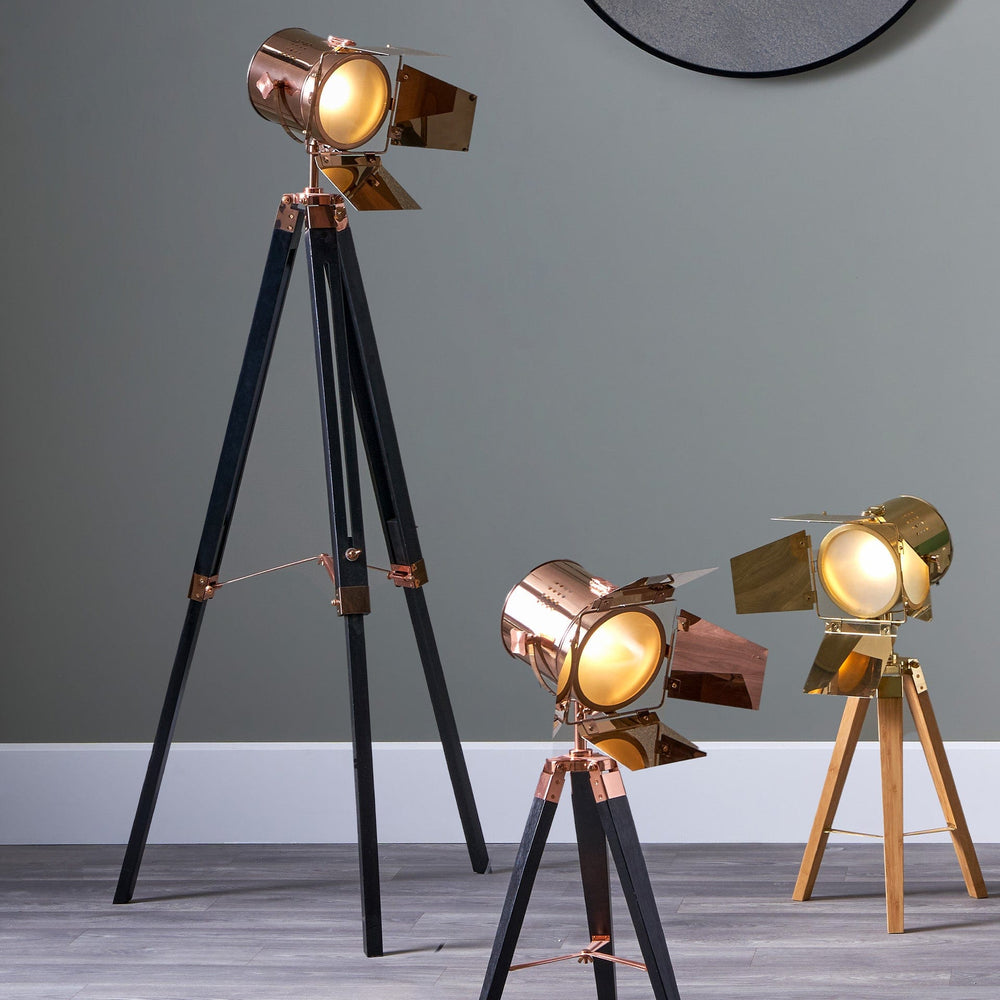 Ruma Copper and Black Tripod Floor Lamp | Home Lighting | Rūma