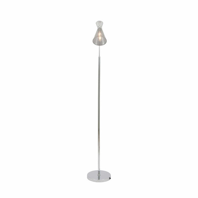 Ruma Smoke Glass and Silver Floor Lamp | Lighting | Rūma