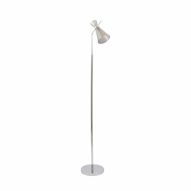 Ruma Smoke Glass and Silver Floor Lamp | Lighting | Rūma