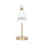 Ruma White Glass & Gold Metal Waisted Table Lamp | Table Lamps | Rūma