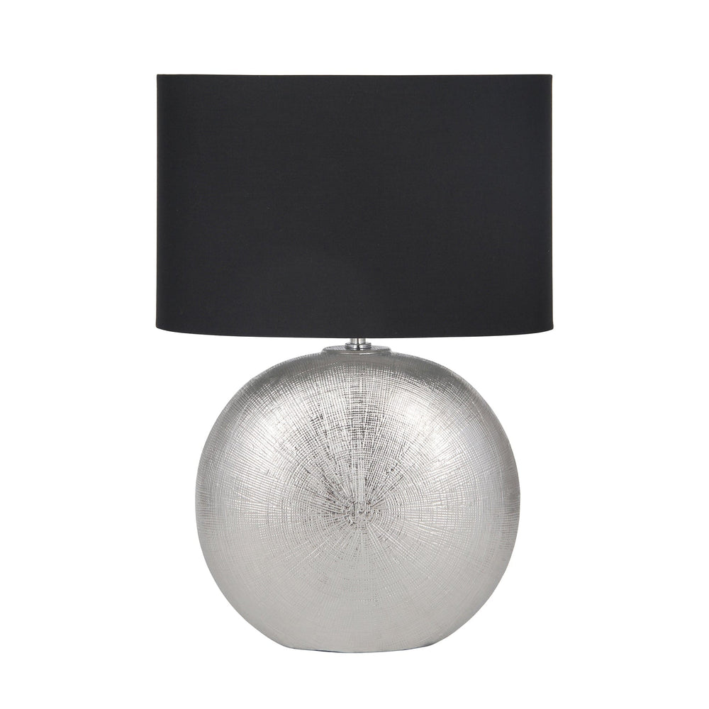 Ruma Silver Textured Ceramic Table Lamp | Home Lighting | Rūma