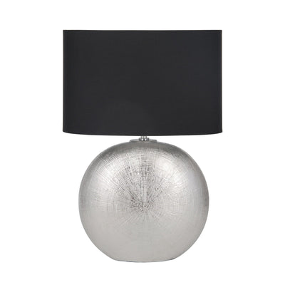Ruma Silver Textured Ceramic Table Lamp | Home Lighting | Rūma