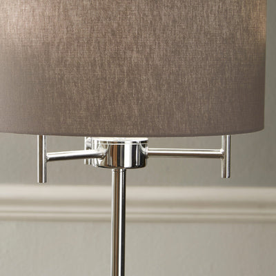 Blakely 3 Light Silver Bedside Table Lamp Set Of 2