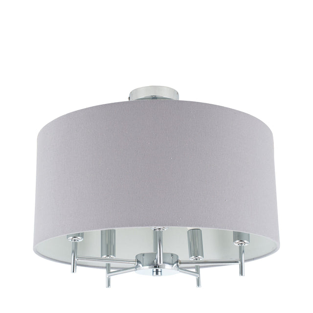 Ruma 5 Light Shaded Silver Pendant | Lighting | Rūma