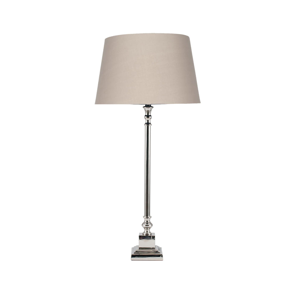 Ruma Nickel Metal Candlestick Table Lamp | Lighting | Ruma