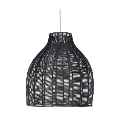 Ruma Black Rattan Cloche Pendant | Lighting | Rūma