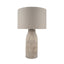 Ruma Matt Grey Feather Stoneware Table Lamp | Lighting | Rūma