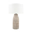 Ruma Matt Grey Feather Stoneware Table Lamp | Lighting | Rūma