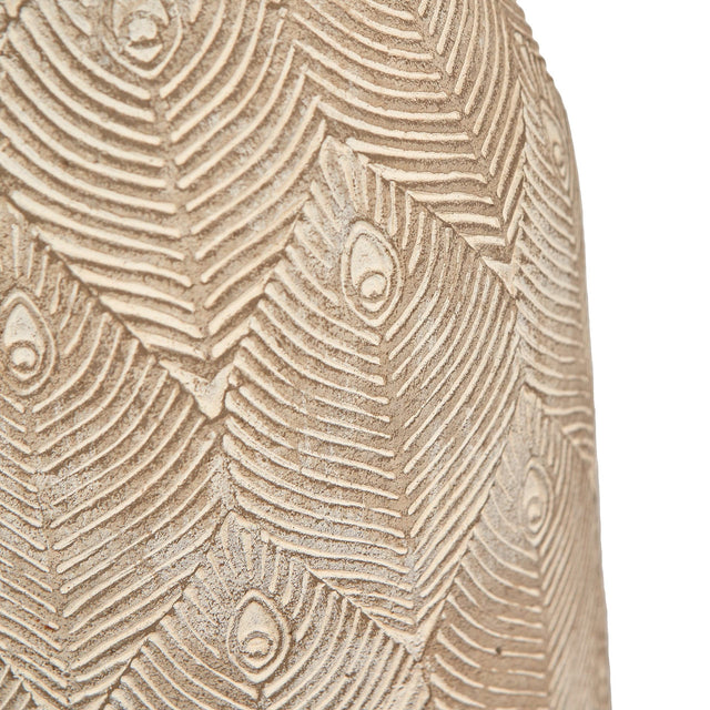 Matt Grey Feather Stoneware Table Lamp | Lighting | Rūma