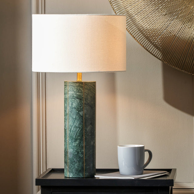 Ruma Green Marble and Gold Table Lamp | Lighting | Rūma