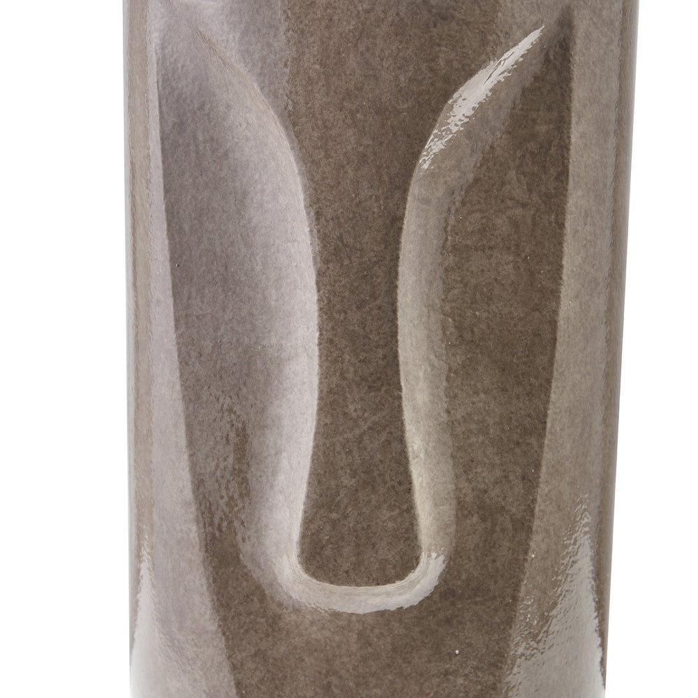 Ruma Grey Face Design Tall Stoneware Table Lamp | Lighting | Rūma