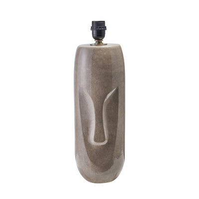Ruma Grey Face Design Tall Stoneware Table Lamp | Lighting | Rūma