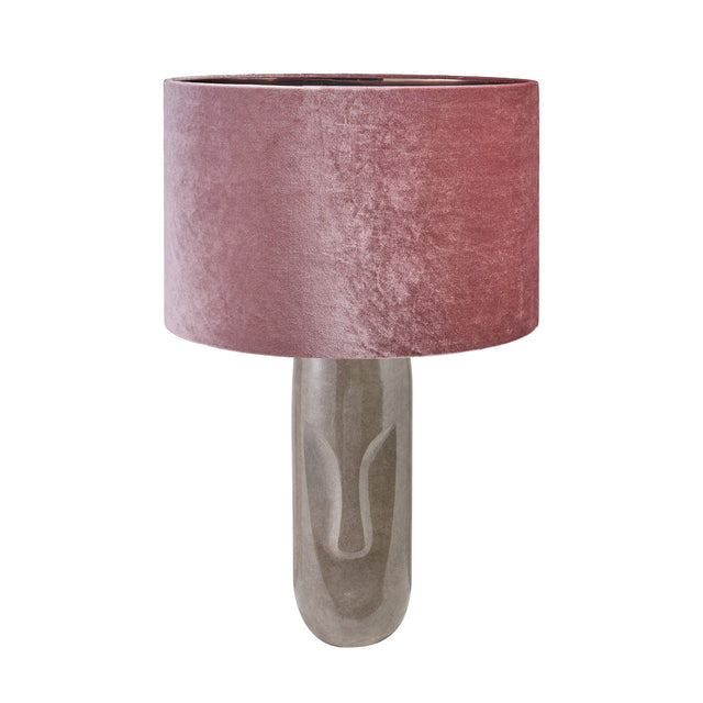 Ruma Grey Face Design Tall Stoneware Table Lamp | Lighting | Rūma