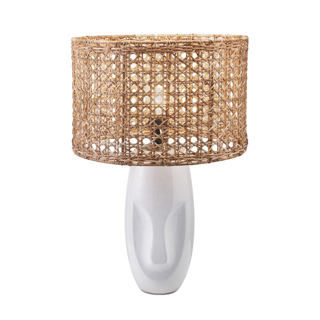 Ruma White Face Design Small Stoneware Table Lamp | Lighting | Rūma