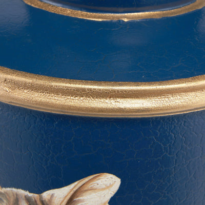 Cat Blue Tea Caddy Table Lamp