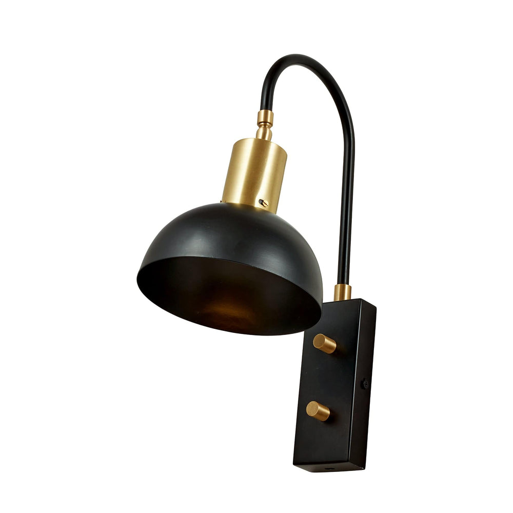 Ruma Matt Black Domed Task Wall Light | Lighting | Rūma