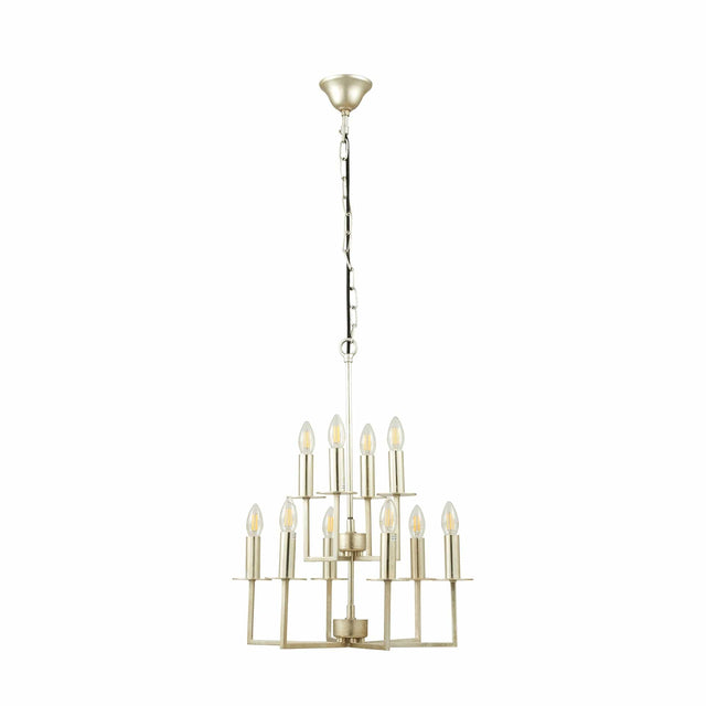 Ruma Silver Leaf Multi Arm Chandelier Pendant | Lighting | Rūma