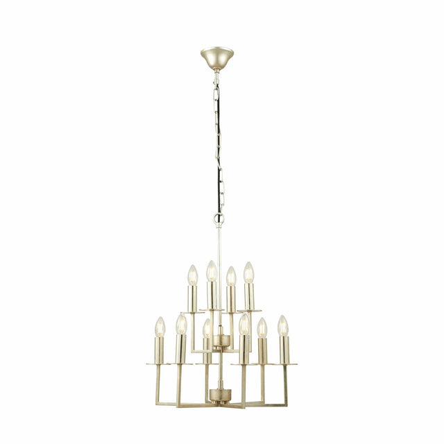 Ruma Silver Leaf Multi Arm Chandelier Pendant | Lighting | Rūma