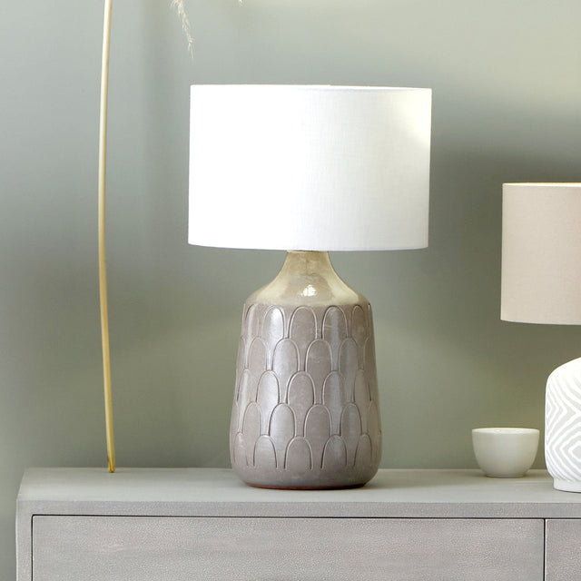 Ruma Grey Stoneware Table Lamp | Lighting | Rūma