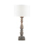 Ruma Grey Wash Turned Mango Wood Table Lamp | Lighting | Rūma