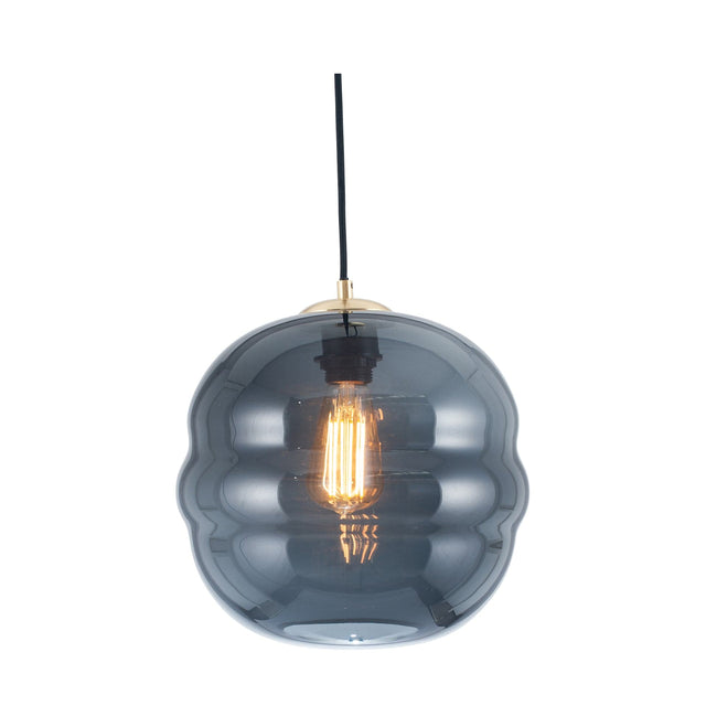 Ruma Navy Ripple Glass Pendant | Lighting | Rūma