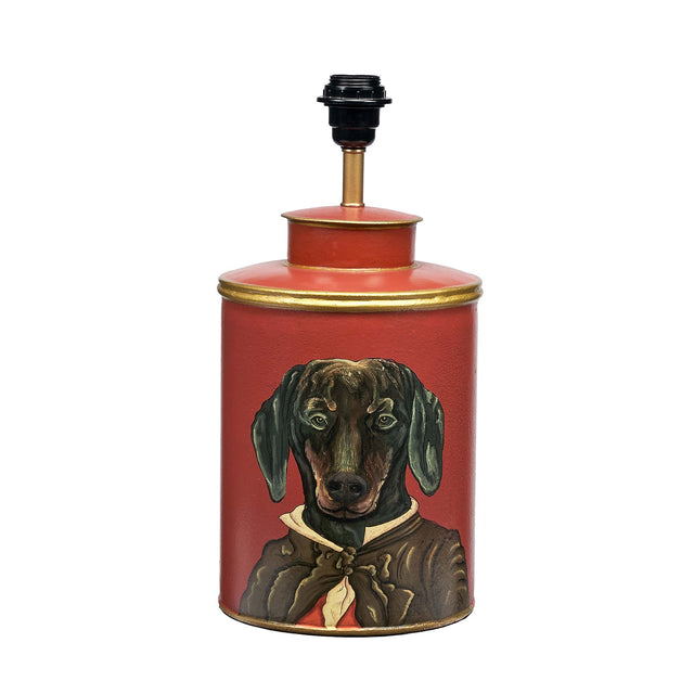 Ruma Red Dachshund Tea Caddy Table Lamp | Lighting | Rūma