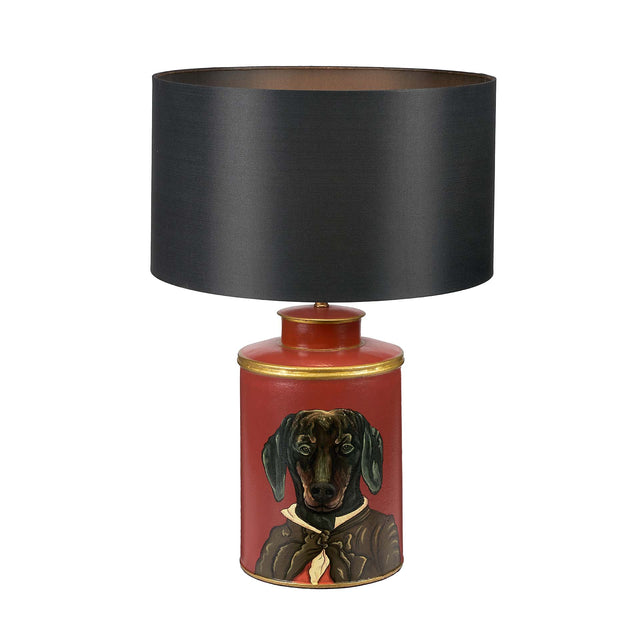 Ruma Red Dachshund Tea Caddy Table Lamp | Lighting | Rūma
