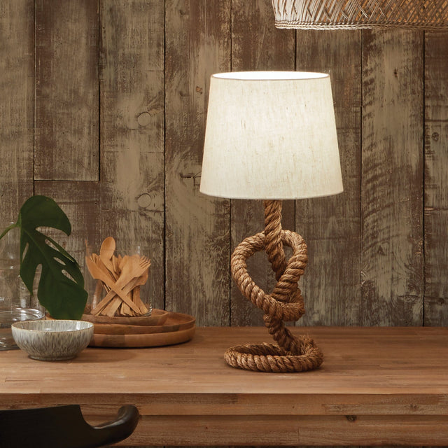 Ruma Rope Knot and Jute Table Lamp | Home Lighting | Rūma