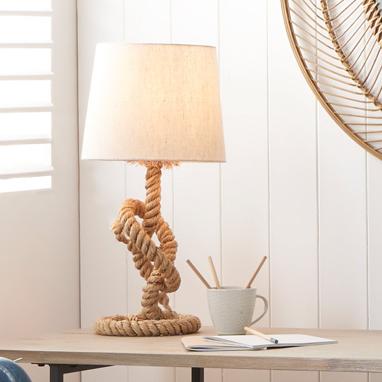 Rope Knot and Jute Table Lamp | Home Lighting