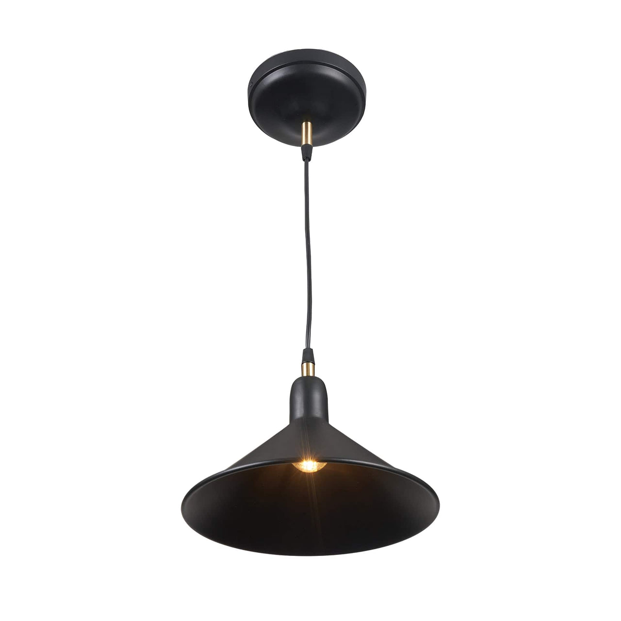 Matt Black Cone Pendant | Lighting | Rūma