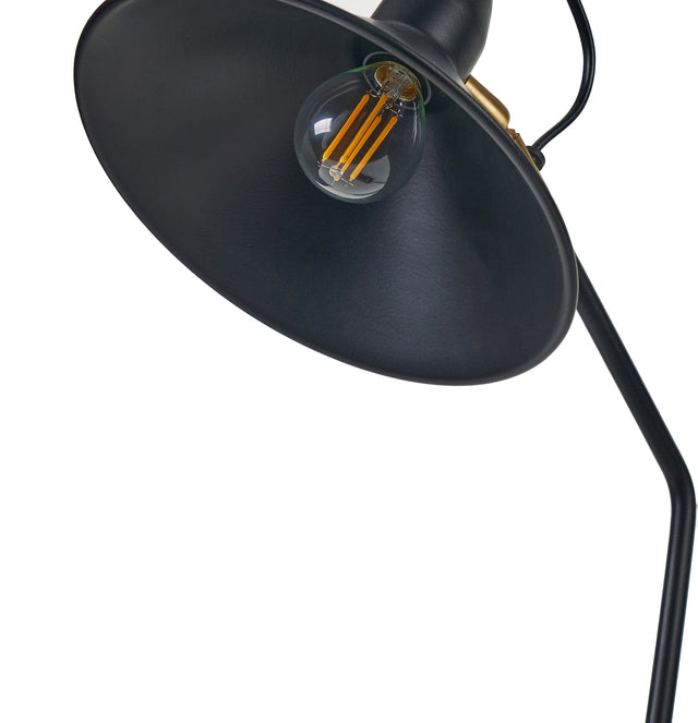 Dalian Matt Black Cone Table Lamp