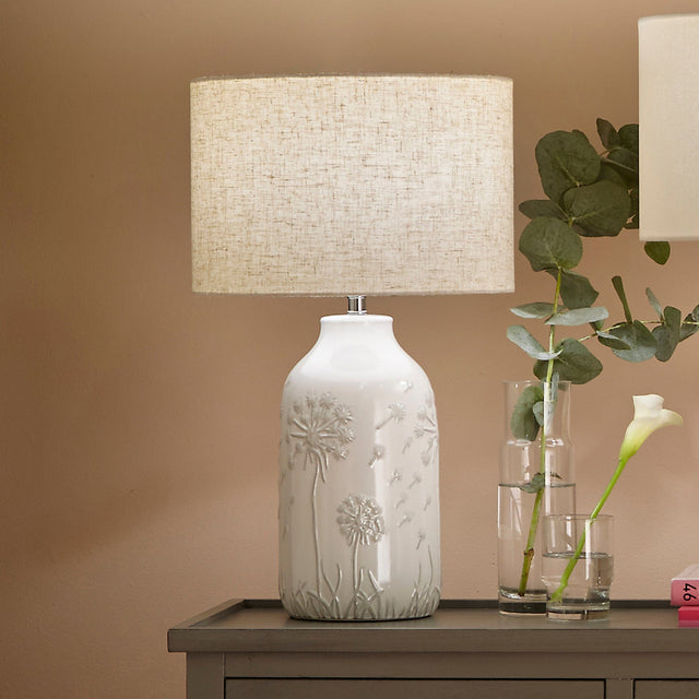 Ruma White Ceramic Table Lamp | Lighting | Rūma