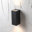 Ruma Dark Grey Square Outdoor Dual Wall Light | Lighting | Rūma