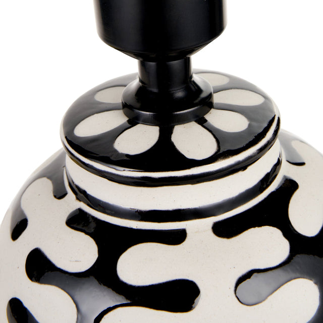 Ruma Black and White Tall Coral Ceramic Table Lamp | Lighting | Rūma