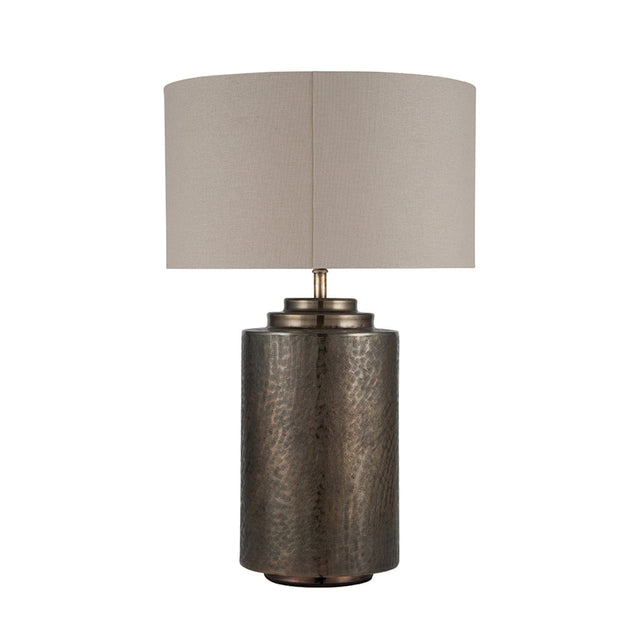 Ruma Antique Brass Metal Textured Table Lamp | Lighting | Rūma