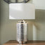 Ruma Silver Metal Textured Table Lamp | Lighting | Rūma