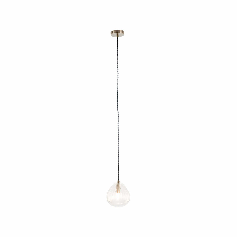 Ruma Clear Ribbed Glass Teardrop Pendant | Lighting | Ruma