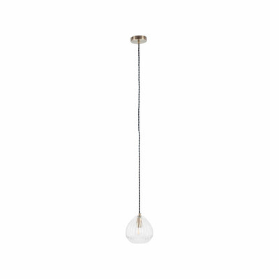 Ruma Clear Ribbed Glass Teardrop Pendant | Lighting | Ruma