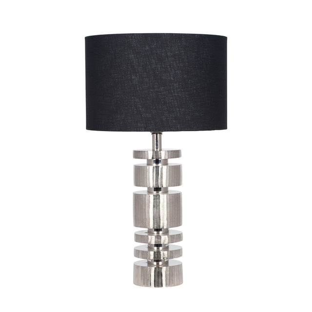 Ruma Silver Metal Stacked Cylinder Table Lamp | Lighting | Rūma