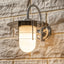 Ruma Brushed Steel Metal and Opaque Glass Wall Light | Lighting | Ruma